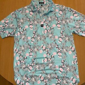 Bad Birdie Floral Polo - Size Large